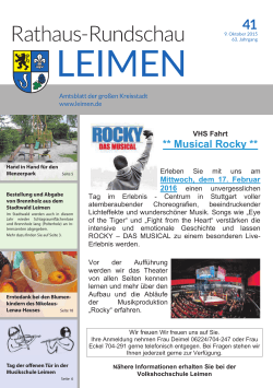 Musical Rocky - lokalmatador.de