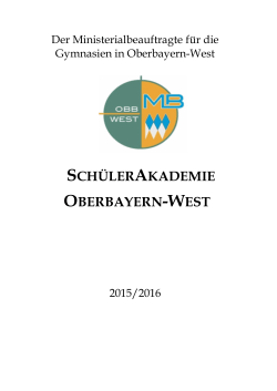 schülerakademie oberbayern-west - Josef-Effner