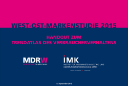 WEST-OST-MARKENSTUDIE 2014 - MDR