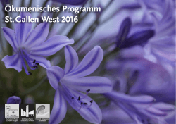 Ökumenisches Programm St.Gallen West 2016