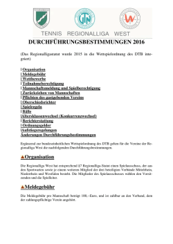 durchf&uuml;hrungsbestimmungen 2016