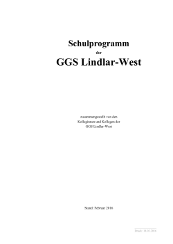 Schulprogramm - GGS Lindlar-West