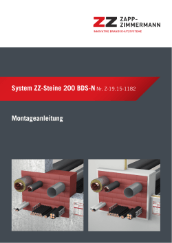Montageanleitung System ZZ-Steine 200 BDS-NNr. Z-19.15-1182