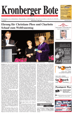 Ehrung für Christiane Pless und Charlotte Schaaf zum Weltfrauentag