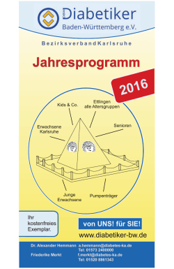 Jahresprogramm 2016 - Deutscher Diabetiker Bund Landesverband