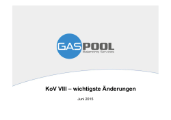 KoV VIII – wichtigste Änderungen