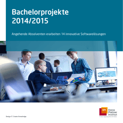 "Bachelorprojekte 2014/15" [] - Hasso-Plattner