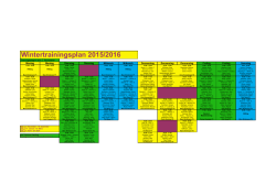Wintertrainingsplan 2015/2016