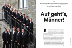 Die traditionelle Männerchorlandschaft in Deutschland befindet sich