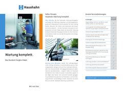 Haushahn Wartung komplett