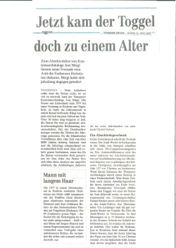 tonsarchäologe J 0st Bürgi liessen seine Freunde vom Amt die