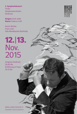 12.|13. Nov. 2015 - Tiroler Symphonie Orchester Innsbruck