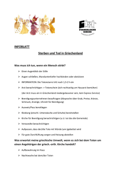 INFOBLATT Sterben und Tod in Griechenland