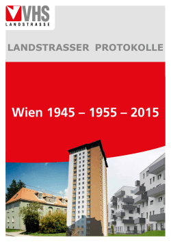 Wien 1945 – 1955 – 2015 - Die Wiener Volkshochschulen