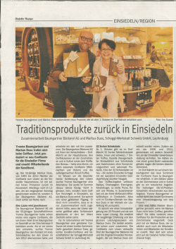 EA-Beitrag - Baumgartner B&auml;ckerei AG