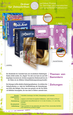 Ordner f&uuml;r Zeitschriften Themen von Sammlern Zeitungen