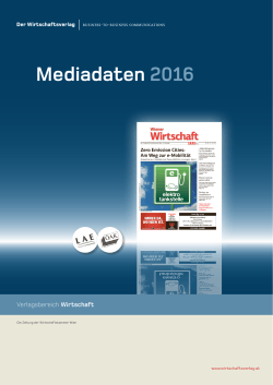 Mediadaten 2016 - Der Wirtschaftsverlag