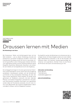 Draussen lernen mit Medien