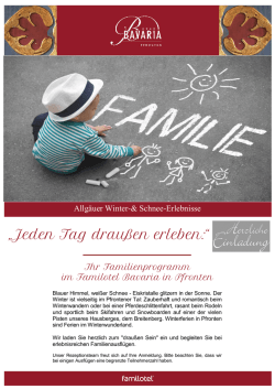 Drau&szlig;en sein...Ihre Urlaubswoche von 01.-07.02.2016