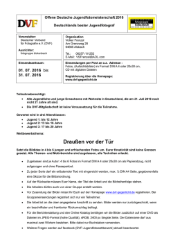 Drau&szlig;en vor der T&uuml;r - Deutscher Verband f&uuml;r Fotografie