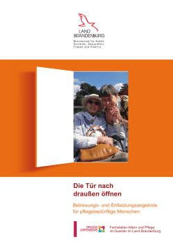 Die Tür nach draußen öffnen