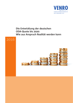 Die Entwicklung der deutschen ODA-Quote bis 2020