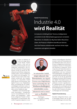 Industrie 4.0 wird Realit&auml;t