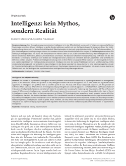 Intelligenz: kein Mythos, sondern Realität