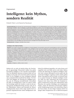 Intelligenz: kein Mythos, sondern Realit&auml;t