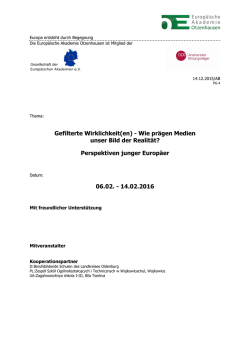 Programm - Europäische Akademie Otzenhausen