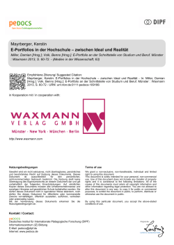 E-Portfolios in der Hochschule &OElig; zwischen Ideal und Realit&auml;t