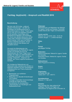 Fachtag: Asyl(recht) - Anspruch und Realität 2016