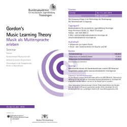 Gordon`s Music Learning Theory