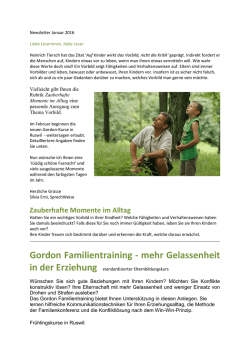 Gordon Familientraining - mehr Gelassenheit
