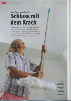 Schluss mit dem Krach - Dr. Maria In der Maur