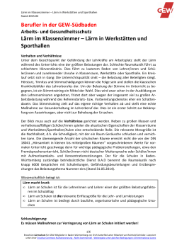 Broschüre Lärmschutz 2015.04 - Zur GEW Baden