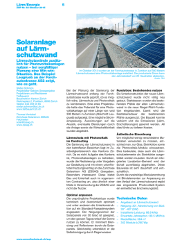 Solaranlage auf Lärm