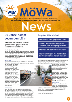 MöWa News zum Thema Lärm - Freie Wähler Mörfelden