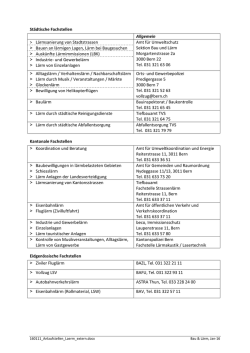 Liste Anlaufstellen Lärm