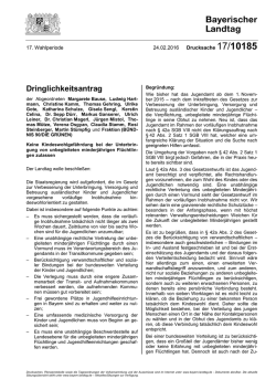 Drucksache 17/10185 - Bayerischer Landtag