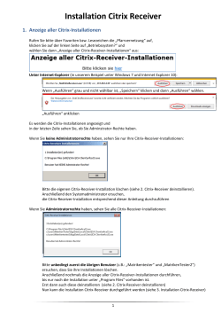 Installation Citrix Receiver