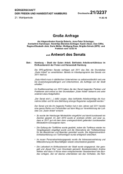 Große Anfrage und Antwort des Senats