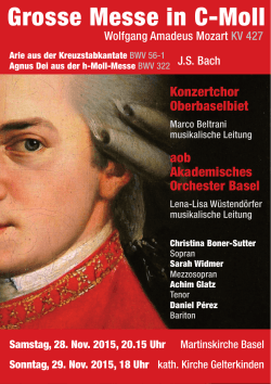 Grosse Messe in C-Moll - Akademisches Orchester Basel