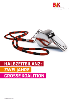 halbzeitbilanz: zwei jahre grosse koalition