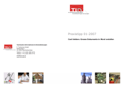 Grosse Dokumente in Word erstellen