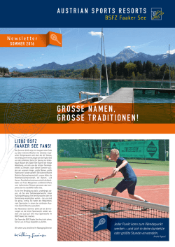 GROSSE NAMEN, GROSSE TRADITIONEN!