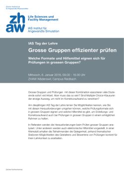 Grosse Gruppen effizienter pr&uuml;fen