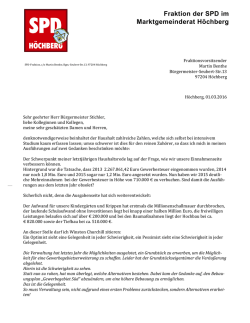 Haushaltsrede SPD
