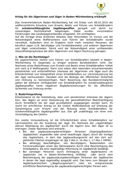 Hinweise f&uuml;r J&auml;ger zum Erwerb von Schalld&auml;mpfern