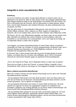 Integrit&auml;t in einer sexualisierten Welt